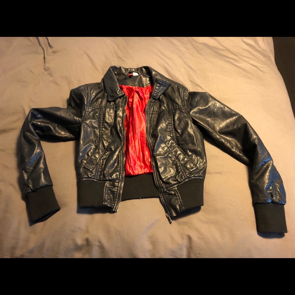 Faux leather jacket!